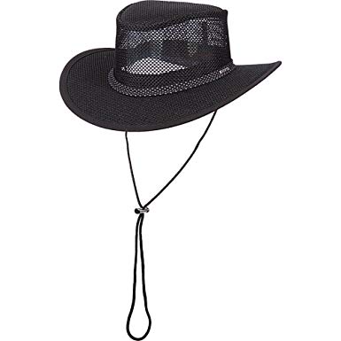 Stetson Outdoor Men's Mesh Covered Safari Hat S, Black
