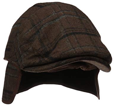 Henschel Men's Wool Blend Plaid Ivy Hat with Earflaps