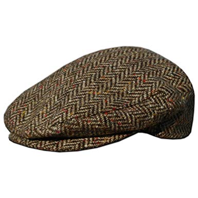 Hats of Ireland Men's Tweed Flat Cap - Brown