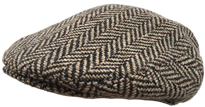 Italian Wool Herringbone Ivy Scally Cap Driver Newsboy Hat Made in Italy Henschel