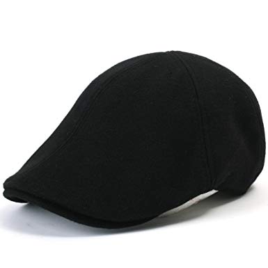 ililily Soft cotton Newsboy Flat Cap ivy stretch Driver Hunting Hat