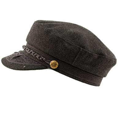 SK Hat shop Men's Greek Fisherman Sailor Fiddler Winter Wool Driver Hat Flat Cap