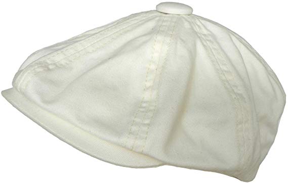 Broner 8/4 Apple Jack Cap Cotton Newsboy Hat (White, Medium)
