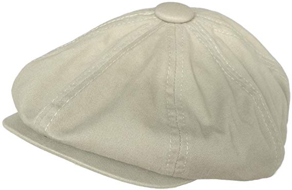 Broner 8/4 Apple Jack Cap Cotton Newsboy Hat (Tan, Medium)