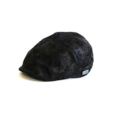 Dasmarca Mens Suede Distressed Leather Gatsby Fitted Cap - Alex