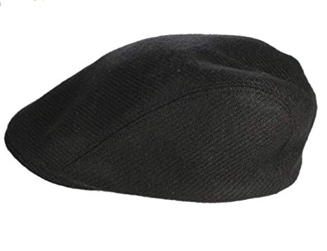 Irish Touring Cap Extended Brim Black Tweed Small