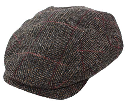 Mucros Ireland Wool Hat Brown Plaid Tweed Made in Ireland