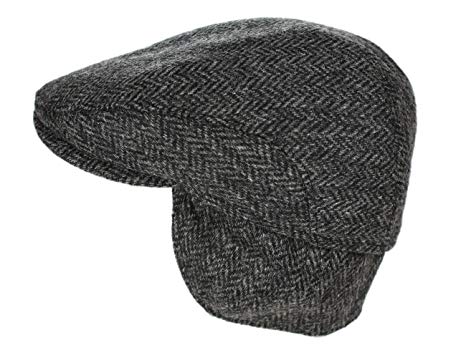 John Hanly Irish Tweed Cap Ear Flap Quilted Wool Made in Ireland