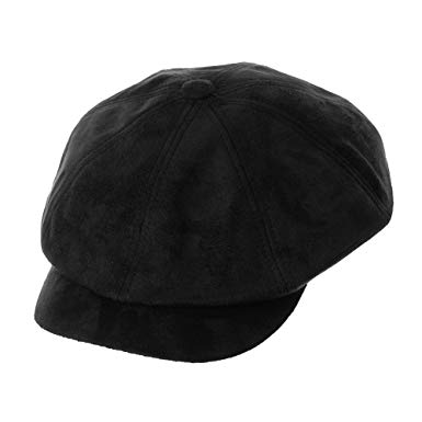 WITHMOONS Womens Winter Seude Beret Cap Bakerboy Visor Peaked Hat KR3574