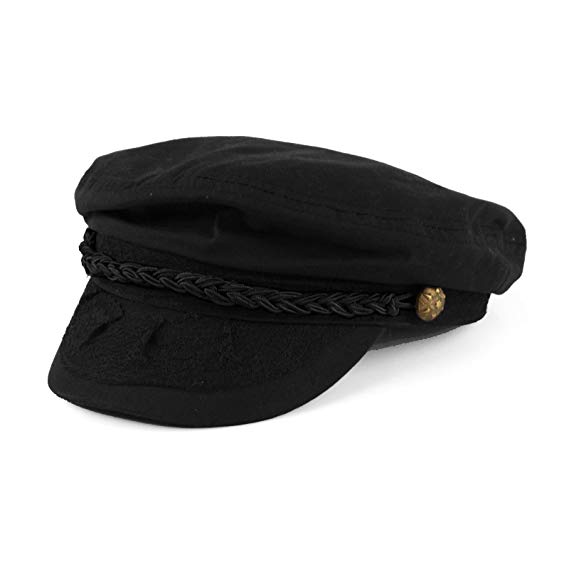 SK Hat shop Men's Summer Cotton Greek Fisherman Sailor Fiddler Driver Hat Flat Cap