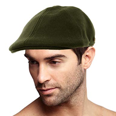 SK Hat shop Men's Winter 100% Wool DUCKBILLS Warm Solid IVY Driver Cabby Cap Hat