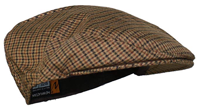 Ted and Jack Street Easy Herringbone Driving Cap with Quilted Lining