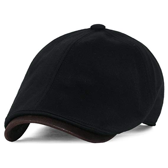 ililily Soft Cotton Jersey Large Size newsboy Hat Vintage Hunting Flat Golf Cap
