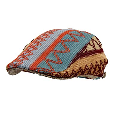 WITHMOONS Aztec Tribal Pattern Knitted Newsboy Hat Flat Cap LD3030