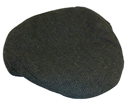 Shandon Irish Tweed Flat Cap Dark Green 100% Wool