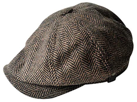 MINAKOLIFE Mens Vintage Style 'Shelby' Cloth Cap Hat Twill Cabbie Hat newsboy