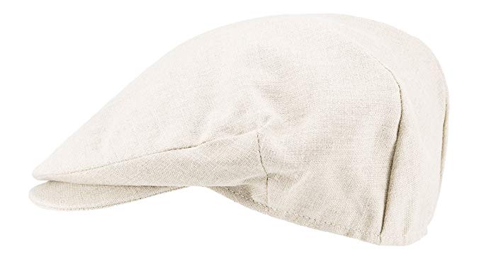 Hanna Hats of Donegal.Irish Flat Cap.Donegal Tweed.Natural Linen